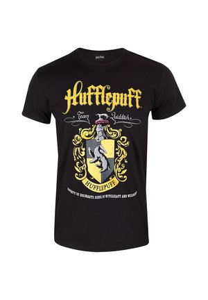 HARRY POTTER HUFFLEPUFF CREST - T-shirt con stampa - black