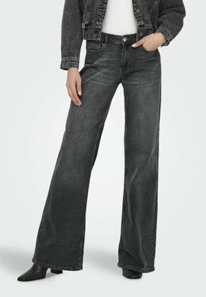 ONLY Wide-fit ONLCHRIS Low Waist Wide leg fit - Sirgete säärtega teksad - grey denim