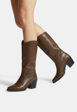 Bata, STIVALE WESTERN DA DONNA CON TACCO BATA,. - Stivali texani / biker - marrone