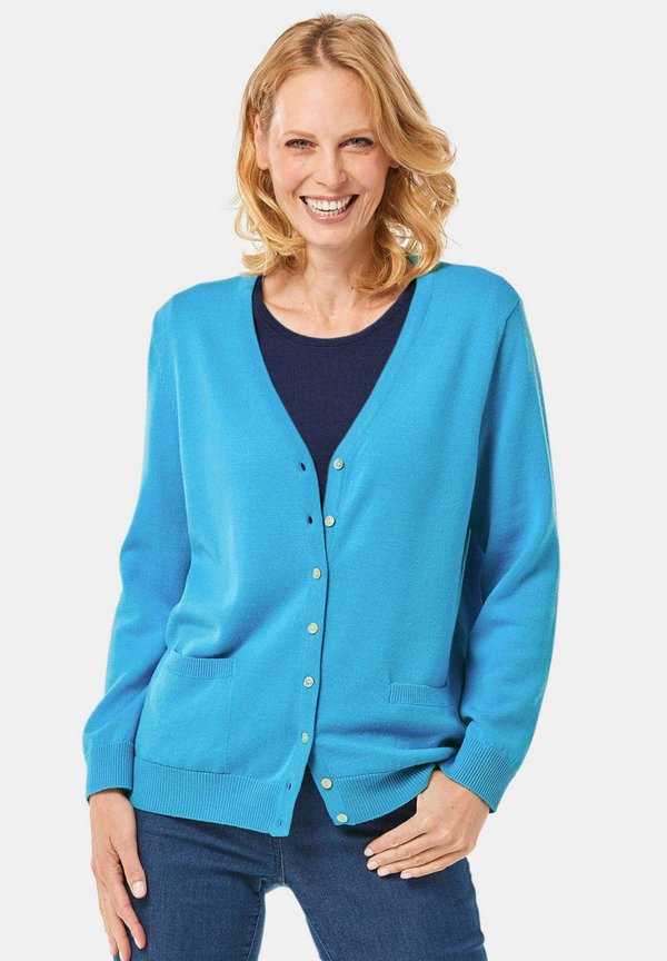 Strickjacke - turquoise