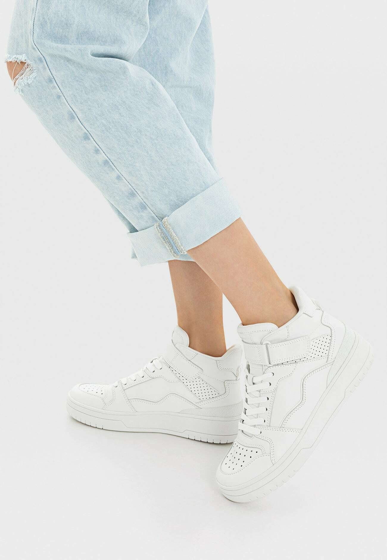 Stradivarius Sneakers alte - white/bianco - Zalando.it