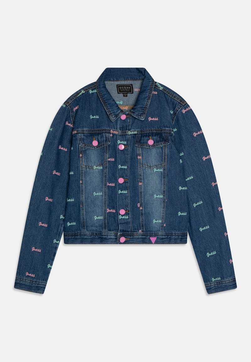 Guess JUNIOR ALLOVER EMBY Denim jacket pastel color/multicoloured