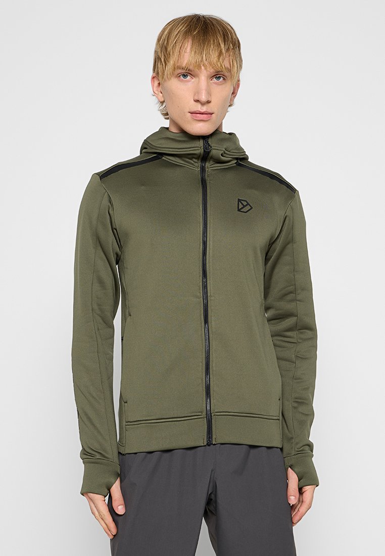 Didriksons Sweater met rits donkergroen