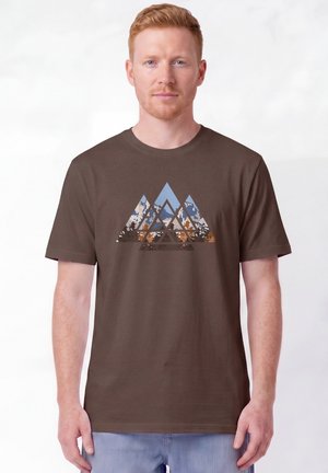 watapparel, GEOMETRIC LANDSCAPE UNISEX - T-Shirt print - mocha