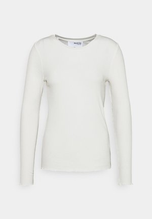 Selected Femme SLFANNA CREW NECK TEE  - Langarmshirt - snow white