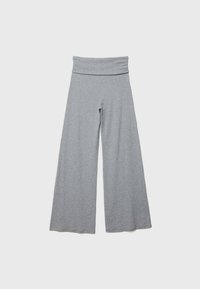 Stradivarius WIDE-WITH FOLD-DOWN WAIST - Nohavice - grey