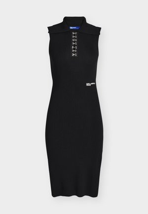 Karl Lagerfeld Jeans, KNIT COLLAR DRESS - Abito in maglia - black