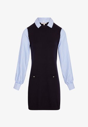 Morgan, MORGAN MORGAN FITTED SHORT KNIT DRESS - Vestido de punto - bleu marine