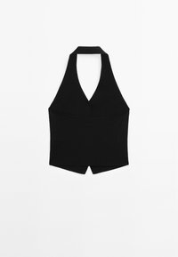 Massimo Dutti HALTER NECK  - Waistcoat - black