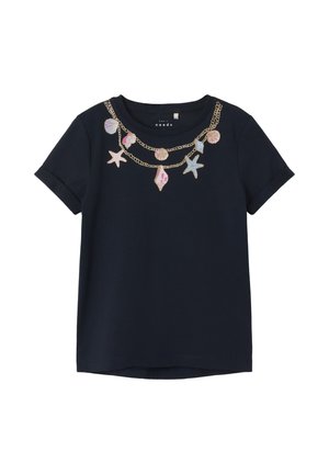 Name it, NMFVIX SS TOP - Camiseta estampada - dark sapphire