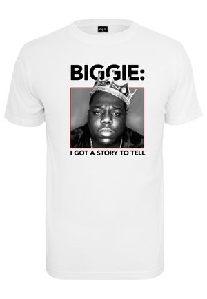 BIGGIE CROWN TEE - T-Shirt print - white