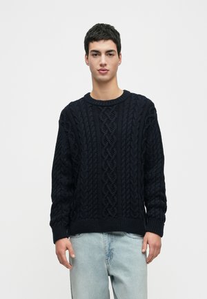 EXCLUSIVE CABLE CREW - Neule - dark blue
