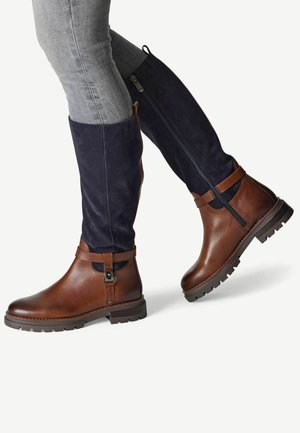 Plateaulaarzen - chestnut navy