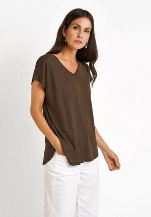 TONI, STYLE EVI - Basic T-shirt - dark brown