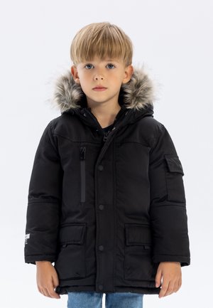 MINOTI HOOD WITH FAUX FUR - Párka - black