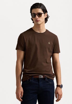 Polo Ralph Lauren CUSTOM SLIM FIT JERSEY CREWNECK T-SHIRT - T-shirts - nutmeg brown