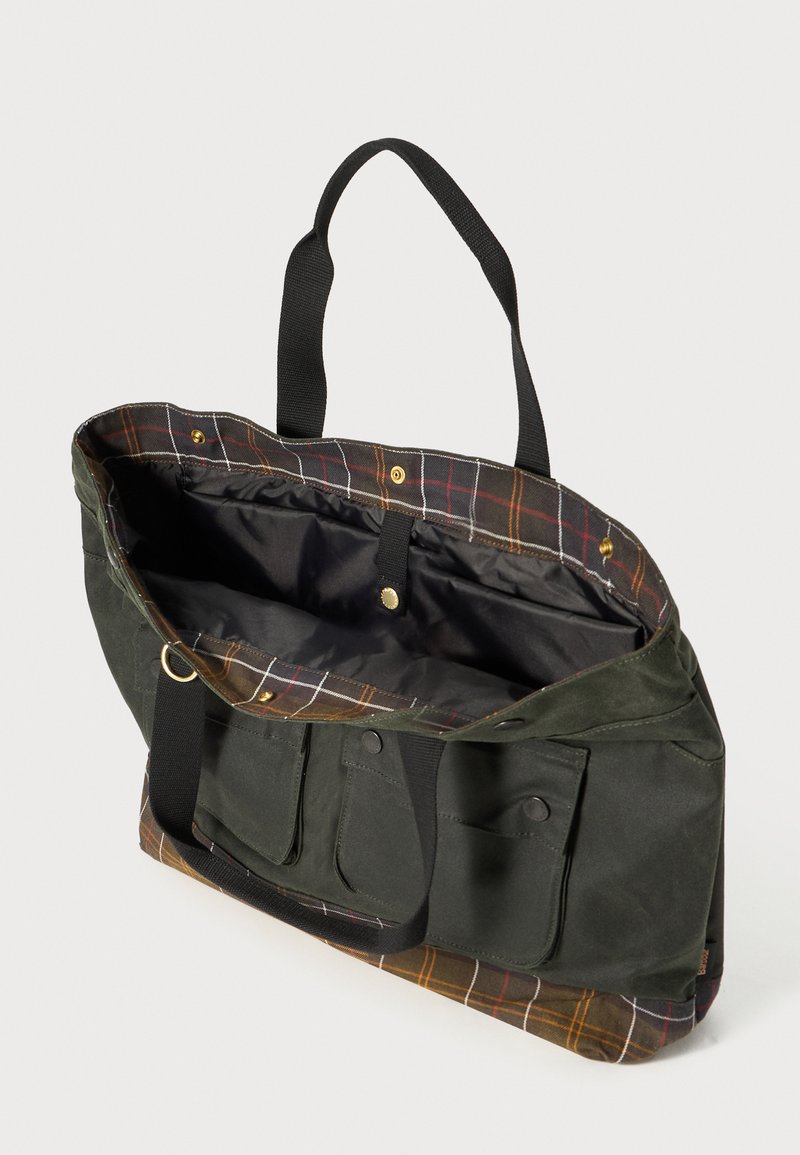 Barbour FIELD WAX TOTE BAG UNISEX Shopping Bag sage/classic