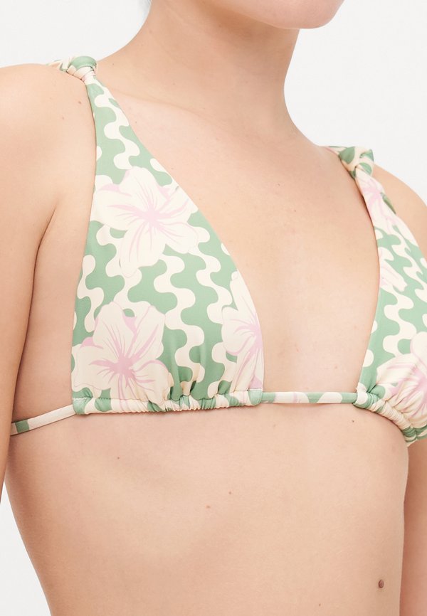 HIBISCUS DAZE ELONGATED TRI - Bikini top - basil2