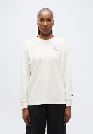 3 STRIPES STUDIO BOYFRIEND LONSGSLEEVE TEE - Majica z dolgimi rokavi - chalk white/aurora ivy