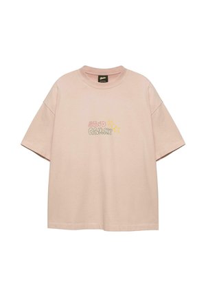 PULL&BEAR, STWD GALLERY - T-SHIRT - T-shirt imprimé - pink
