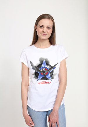 CAPTAIN AMERICA BRAVE NEW WORLD FLYING
 - Print T-shirt - white