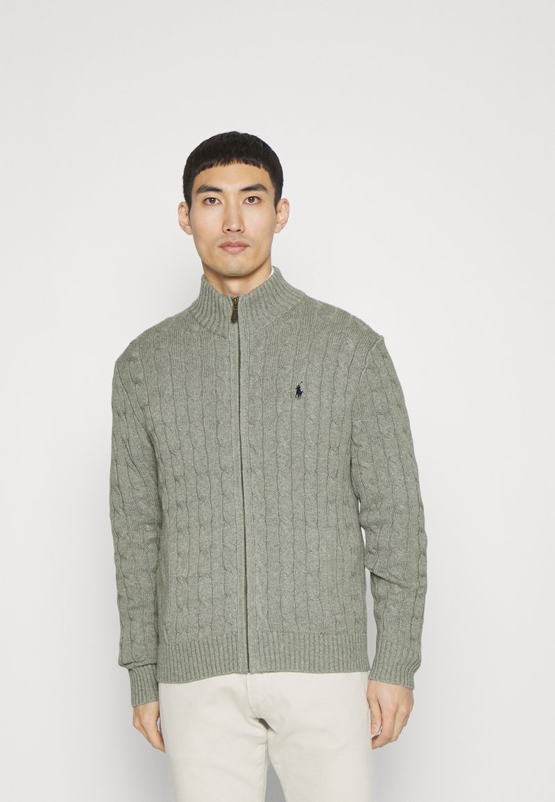 Polo Ralph Lauren LONG SLEEVE FULL ZIP Cardigan fawn grey heather