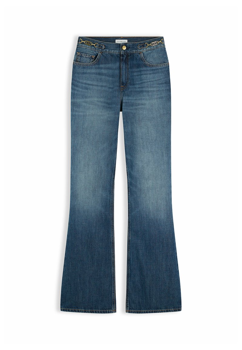 Tommy Hilfiger TOMMY HILFIGER FLAG HORSEBIT MID RISE FLARED JEANS ...