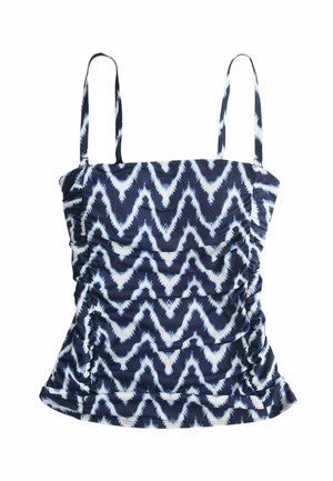 Marks & Spencer, TUMMY CONTROL PRINTED RUCHED TANKINI - Haut de bikini - blue mix