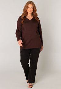 BASE LEVEL CURVY ANINE - Strickpullover - brown