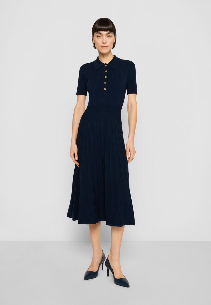 MICHAEL Michael Kors FIT FLARE MIDI - Jumper dress - midnight blue/dark blue - Zalando MICHAEL Michael Kors FIT FLARE MIDI - Jumper dress - midnight blue/dark blue - Zalando
