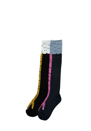 2 Pack Chicken legs - Calzettoni - black pink short