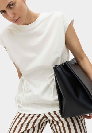 TIE WAIST - T-shirt con stampa - soft white