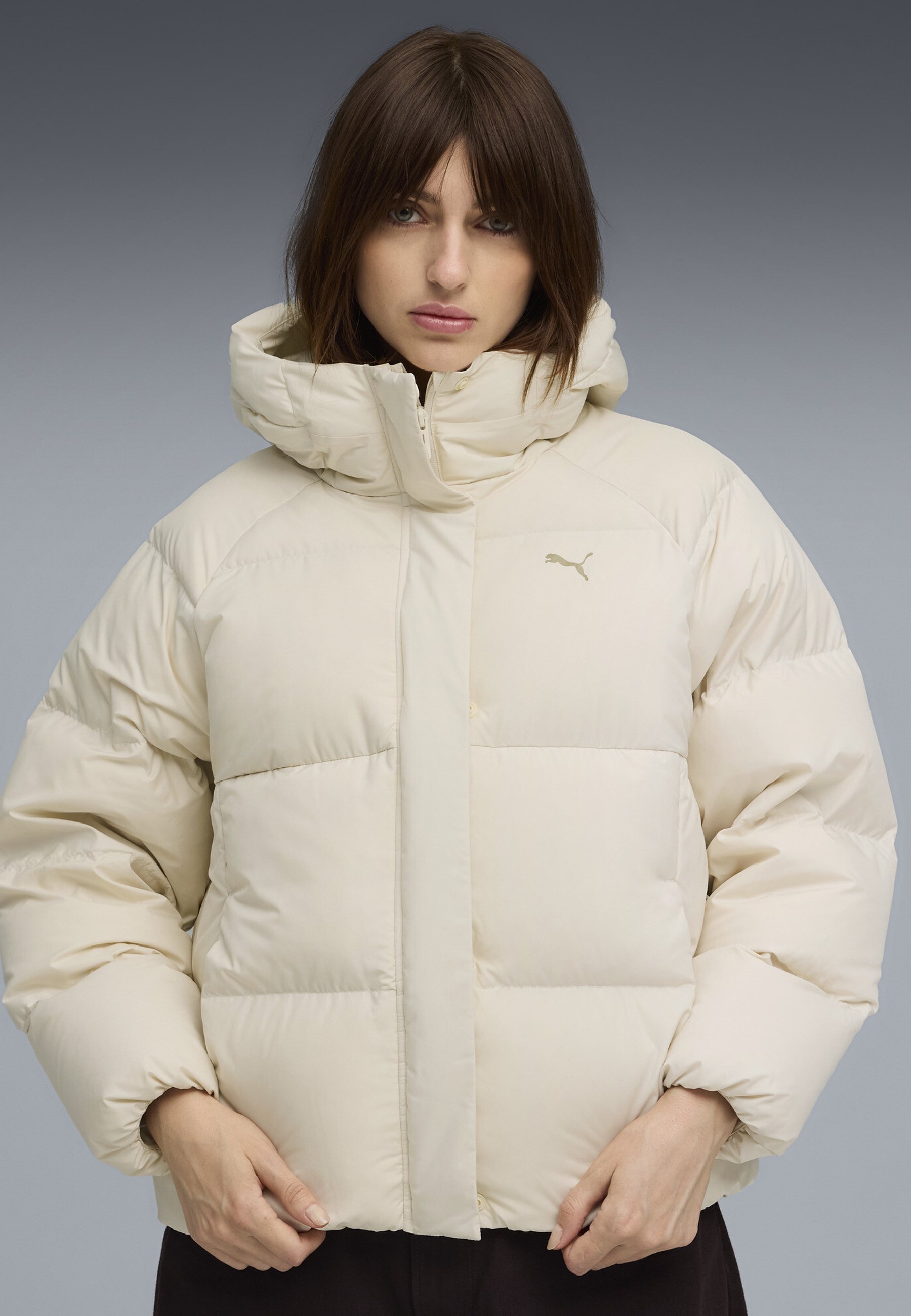 Puma PUFFER MIT KAPUZE - Doudoune - alpine snow/blanc - ZALANDO.FR