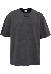 SMALL SIGNATURE HEAVY BOXY - T-shirt basique - anthracite