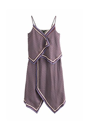 Next, REGULAR FIT - HANKY HEM DRESS . - Freizeitkleid - chocolate brown geometric