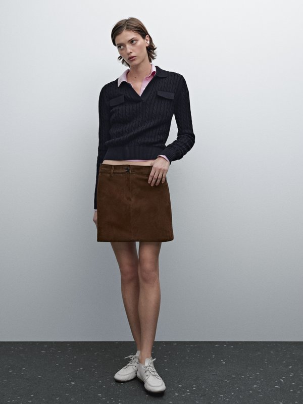 COLLAR CABLE - Long sleeved top3