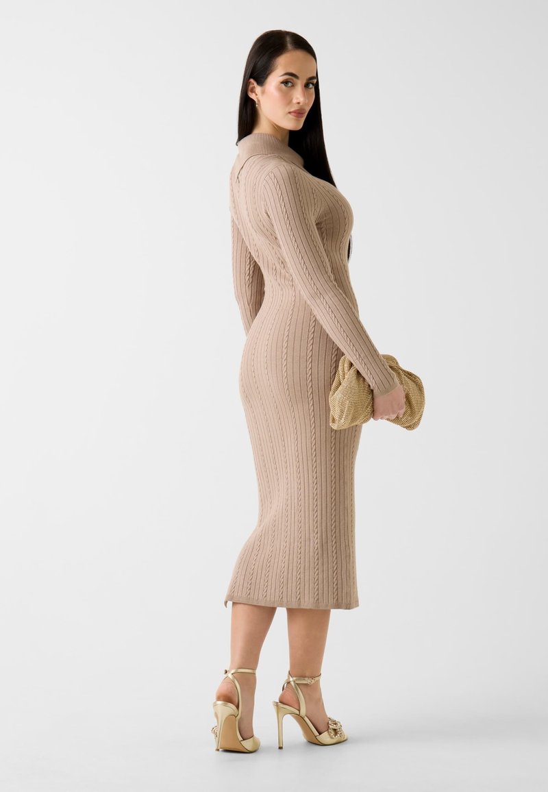 priscilla long sleeve wool sweater dress PRISCILLA Sparkle High Neck Long Sleeves Dress 12 (LARGE) / EMERALD GREEN