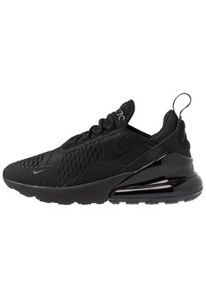 Baskets Nike Air Max 270 noires avec un dessus en maille, des superpositions texturées, une semelle en caoutchouc et une unité air brillante pour un amorti.