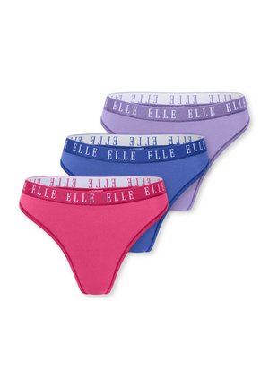 3-PACK - ELLE LOGO - Perizoma - lilac royal blue hot pink