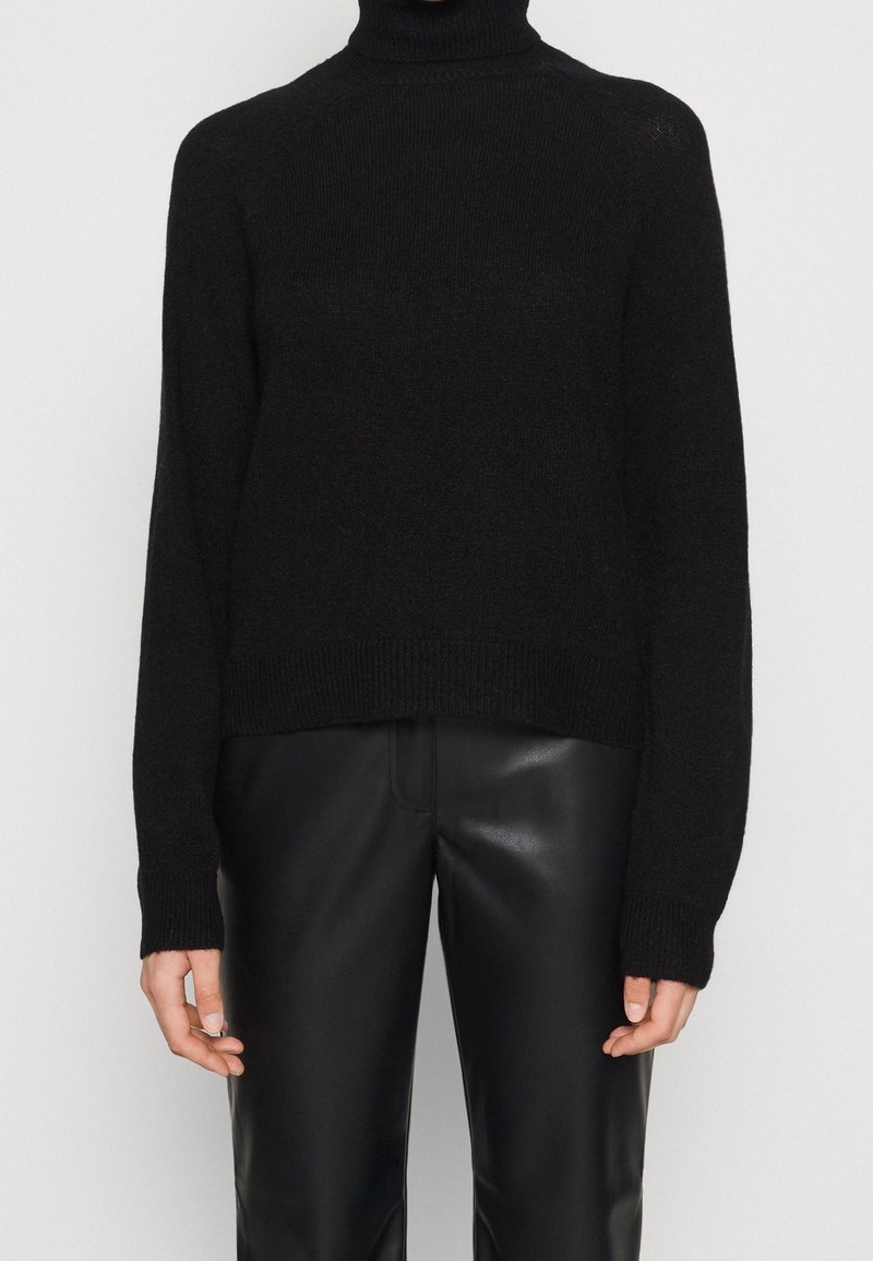 Pieces Stickad tröja - black