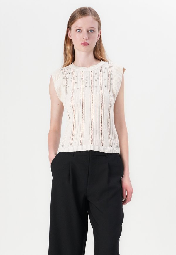 ONLNEWTULLE LIFE FRILL BLING - Jumper - ecru2