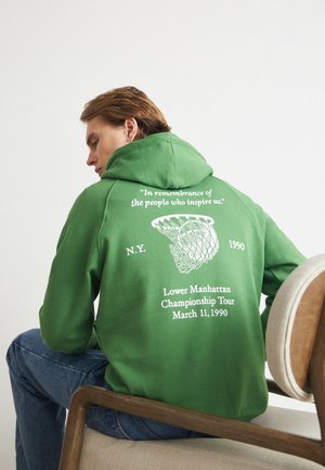 TOURNAMENT HOODIE - Mikina s kapucí - vintage green/white