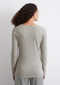 Marc O'Polo HENLEY, LONG SLEEVE - Topper langermet - soft stone melange