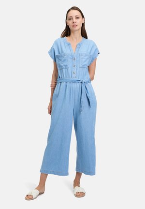 MIT AUFGESETZTEN TASCHEN - Combinaison - light blue denim
