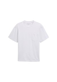 MIT BRUSTTASCHE - T-shirt - bas - chalk grey white mini stripe