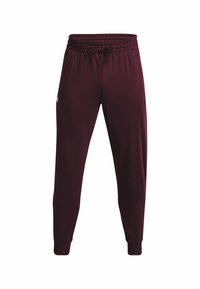 Bordeauxfarbene Jogginghose mit elastischem Kordelzugbund und gerippten Bündchen. Mit kleinem Logo an der Seite. Hergestellt aus weichem Stoff.