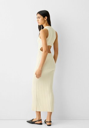 SLEEVELESS CUT-OUT DETAIL  - Shift dress - beige