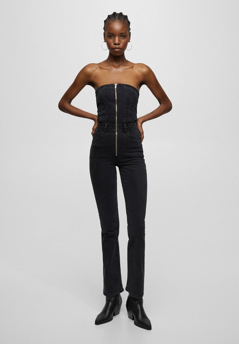 PULL&BEAR CORSET Jumpsuit mottled black Zalando.ie