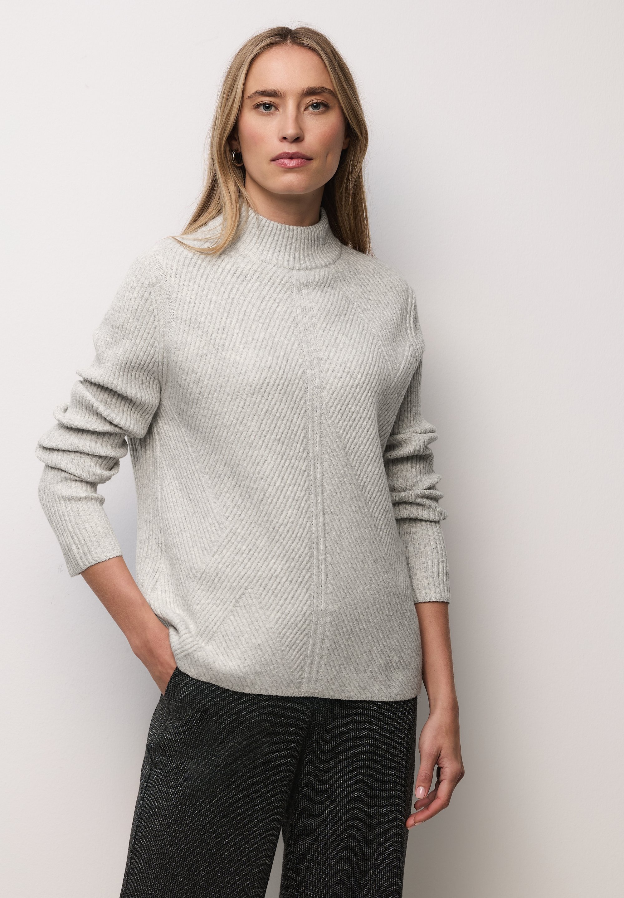 Street One Maglione Lavorato A Maglia Donna | Girocollo Strutturato | Mix Cotone Morbido | Capo Invernale