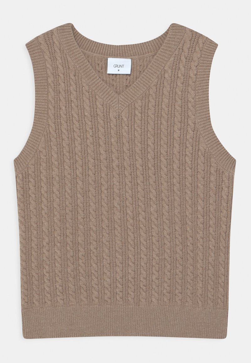 Grunt BONNE VEST - Strickpullover - coffee brown
